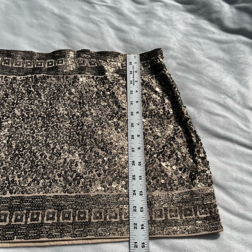Gold Sequin Embellished Skirt - Picture 7 of 12